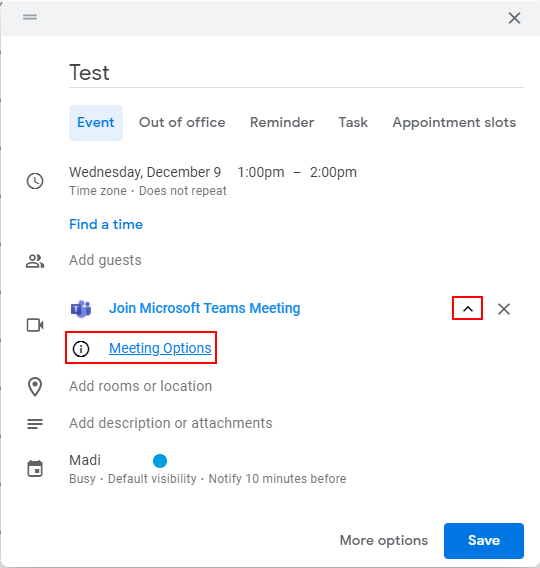 Getting Started with the Microsoft Teams Meeting Add on ITS Documentation